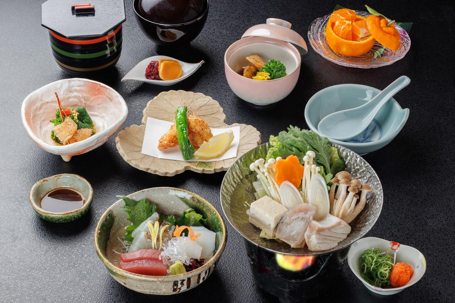 【～4月から9月限定～】三種のクエ料理お試し会席プラン